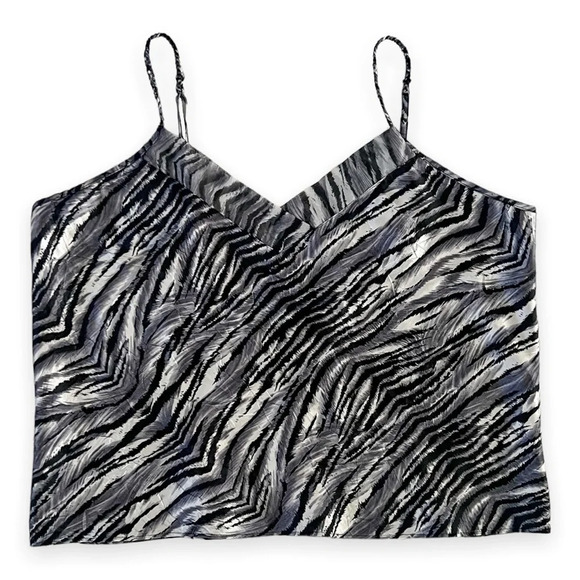 𝅺VINTAGE Animal Print Satin Tank Top - Picture 1 of 5